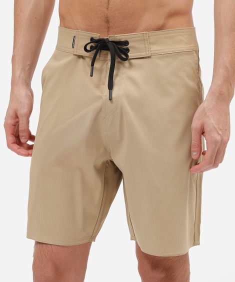 short boardshort masculino bege