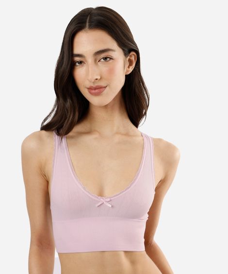 kit de 2 sutiãs top feminino sem costura colorido