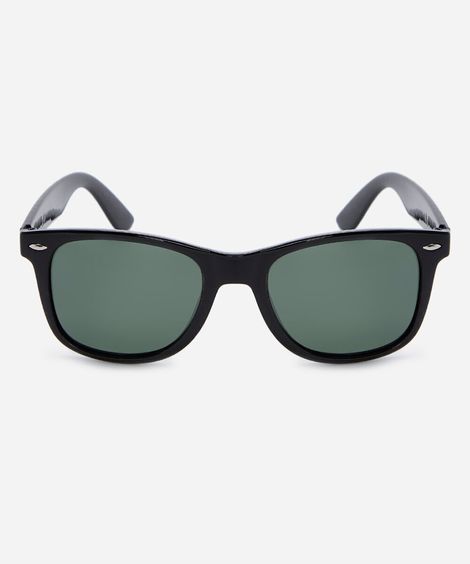 óculos de sol feminino quadrado de acetato preto
