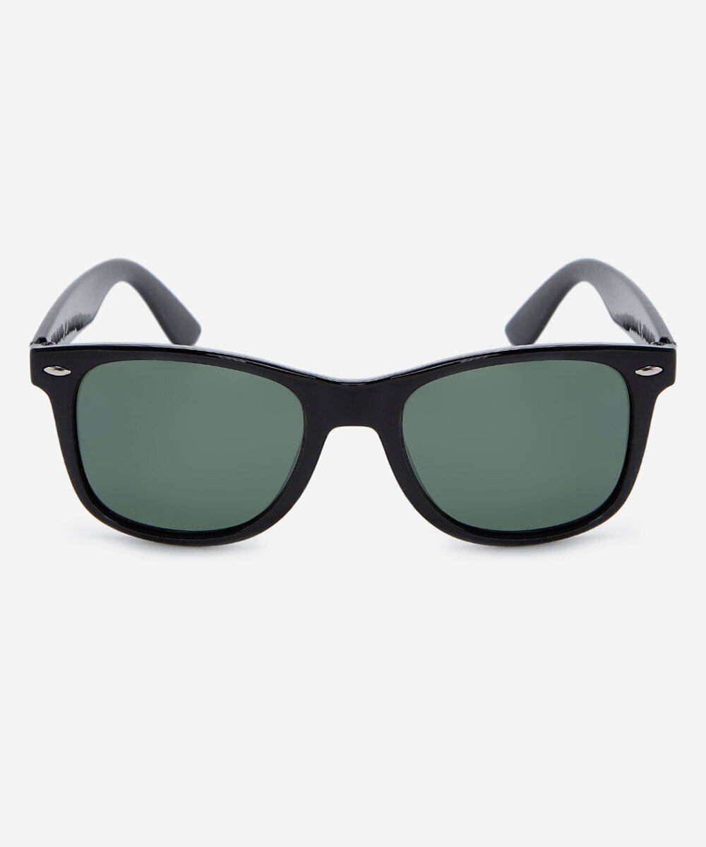 óculos de sol feminino quadrado de acetato preto