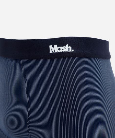 cueca boxer masculina de poliamida listrada mash azul