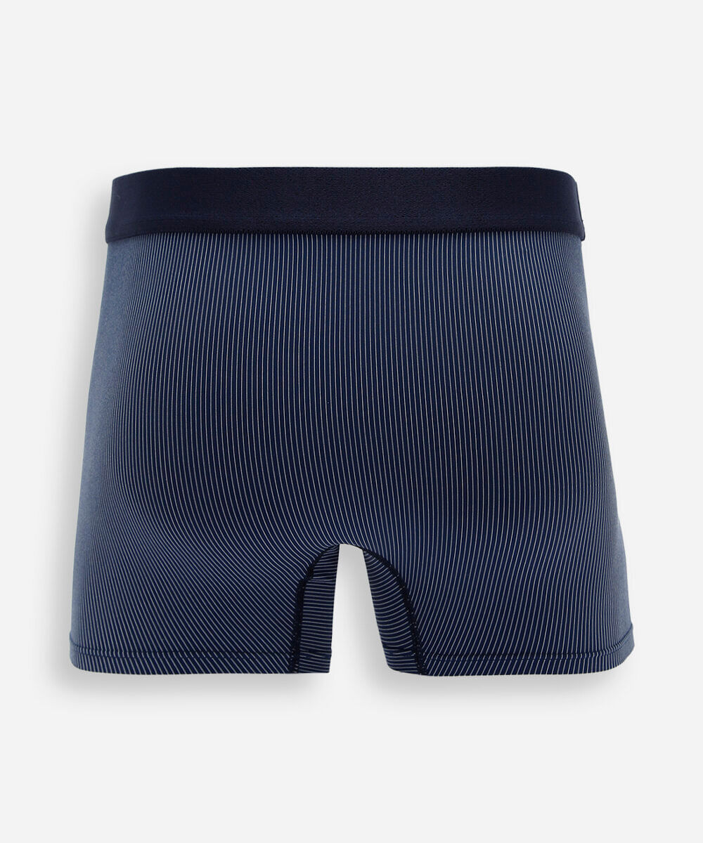 cueca boxer masculina de poliamida listrada mash azul