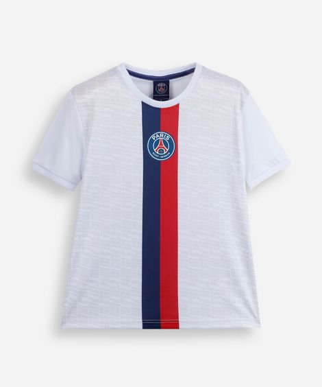 camiseta infantil manga curta paris saint germain off white
