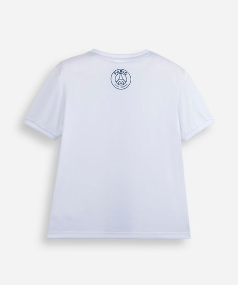 camiseta infantil manga curta paris saint germain off white