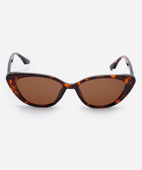 óculos de sol feminino gatinho de acetato tartaruga marrom