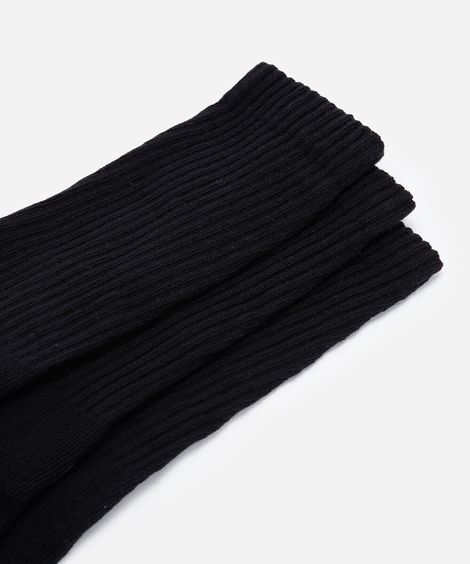 kit de 3 meias cano alto mash preto