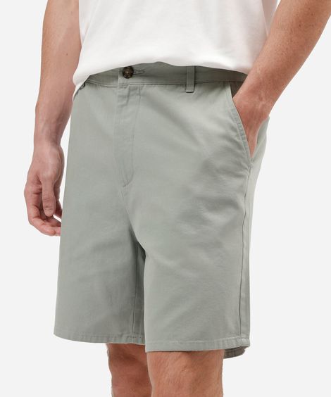 bermuda slim de alfaiataria masculina de sarja verde