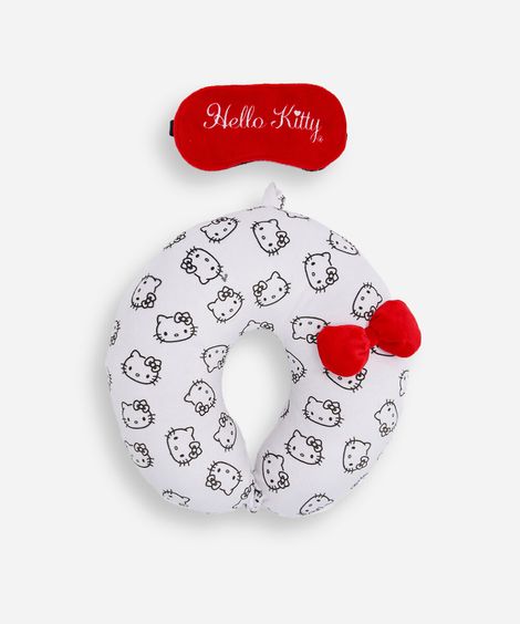 apoio de pescoço hello kitty com máscara off white