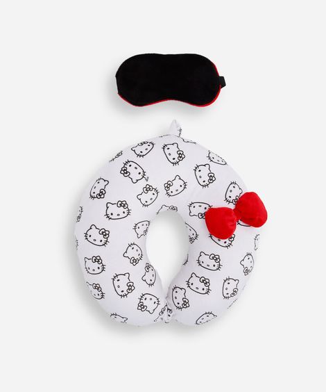 apoio de pescoço hello kitty com máscara off white