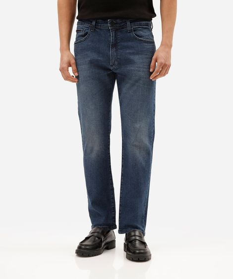calça slim masculina jeans azul