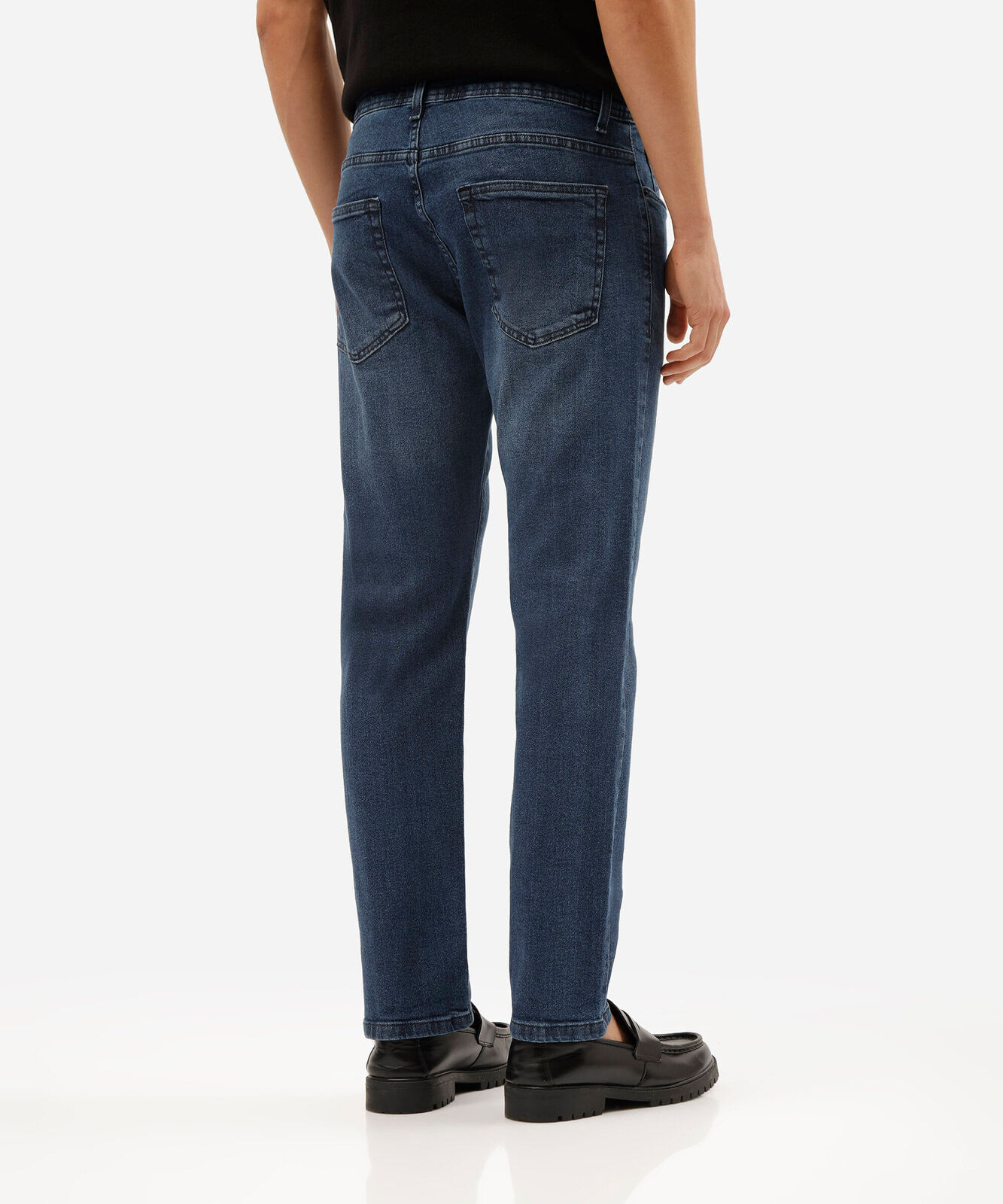 calça slim masculina jeans azul