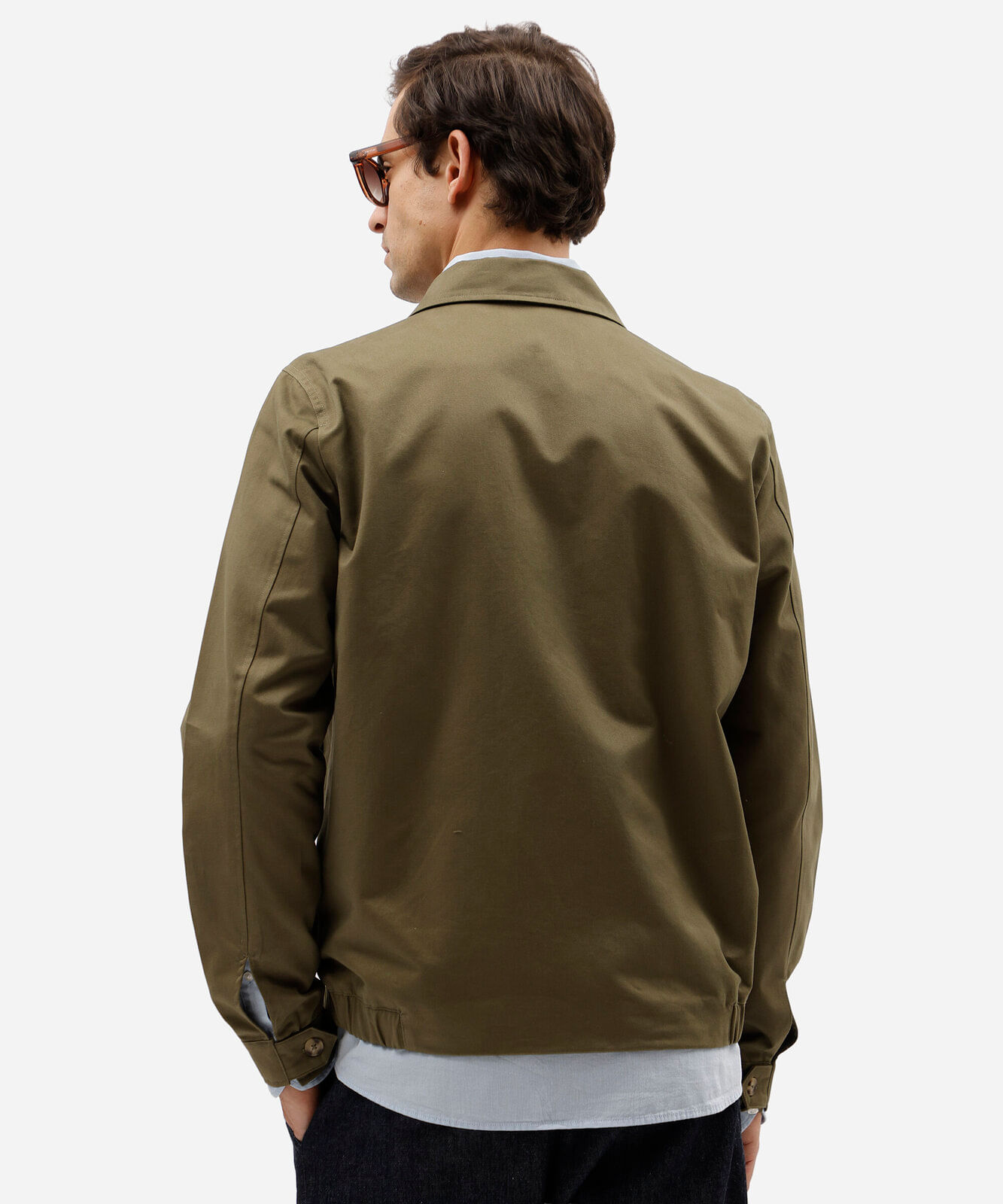 jaqueta masculina comfort com zíper e gola esporte verde