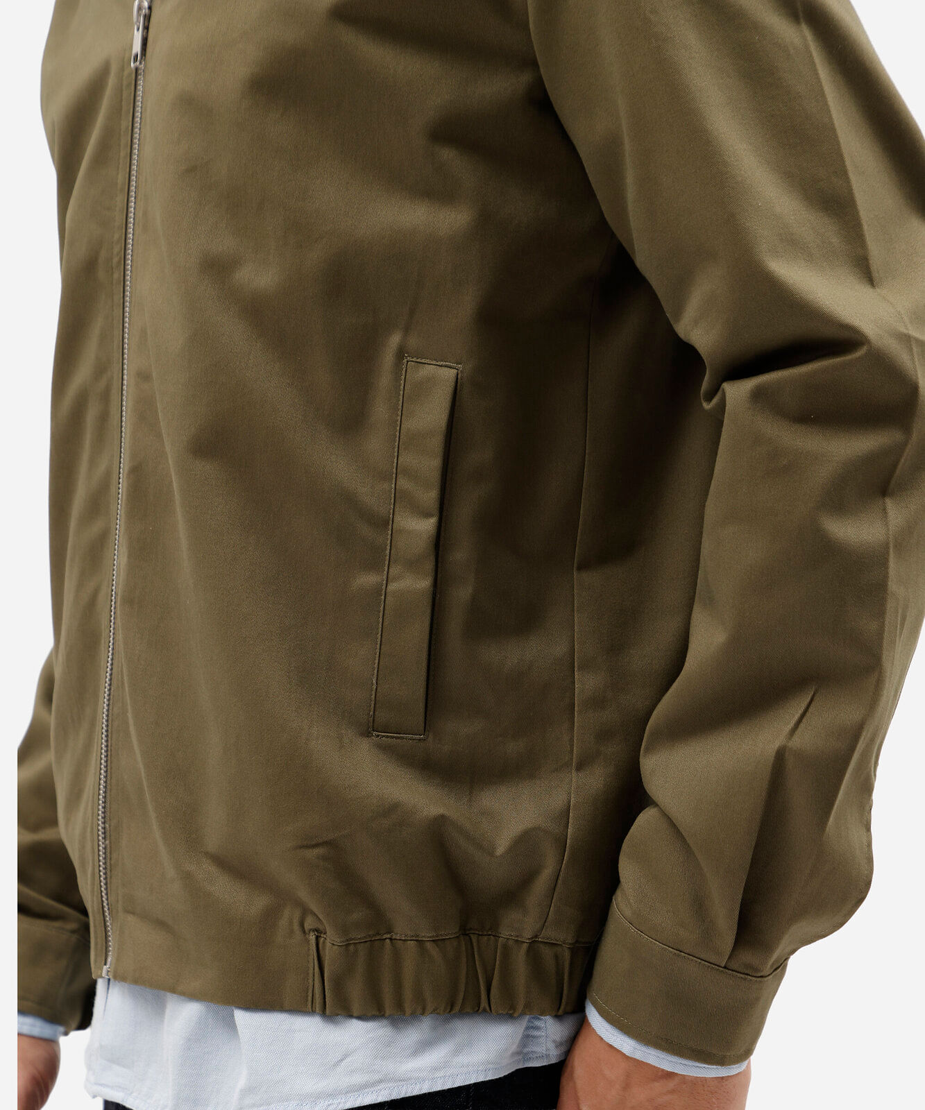 jaqueta masculina comfort com zíper e gola esporte verde