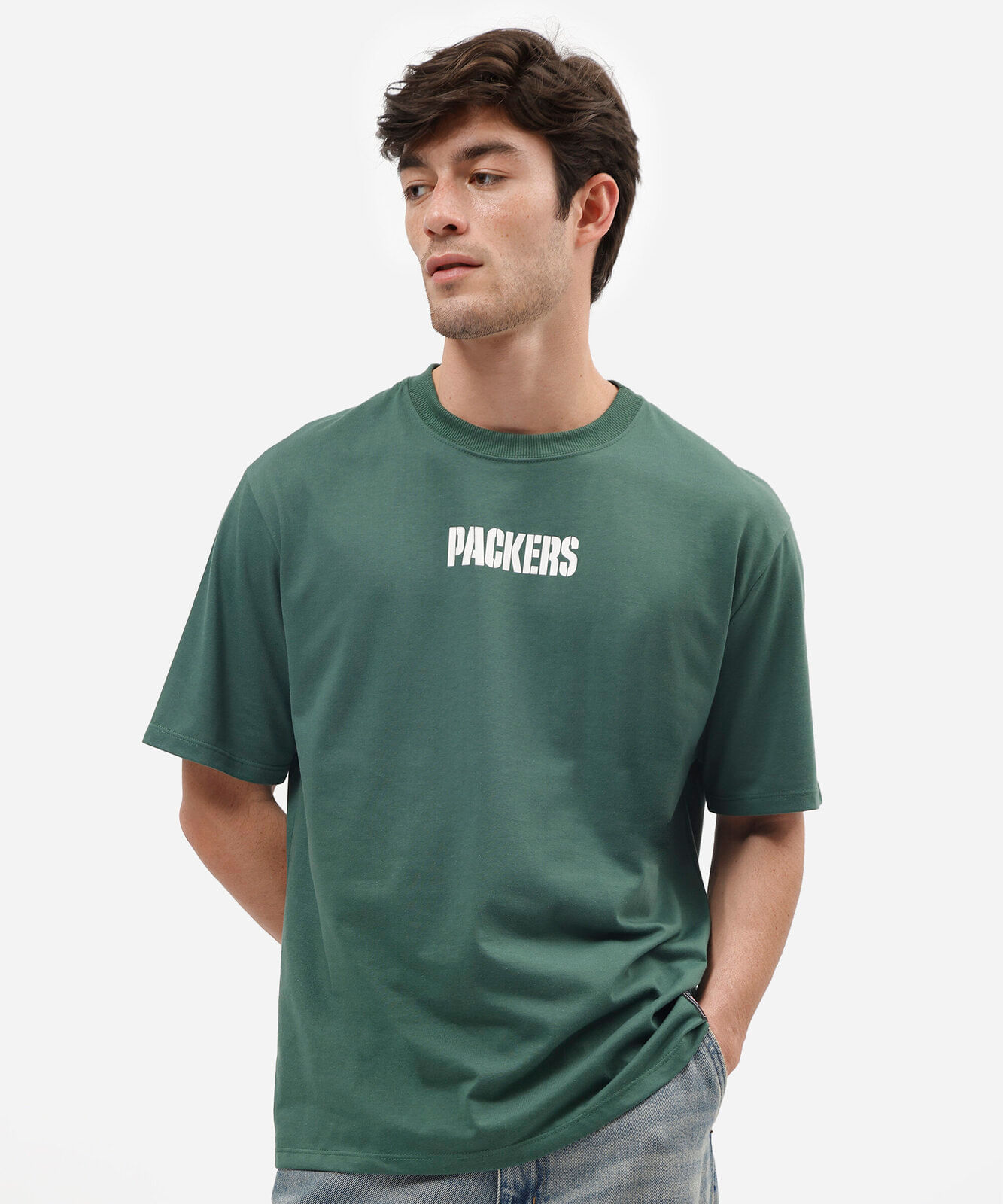 camiseta masculina com algodão manga curta packers nfl verde