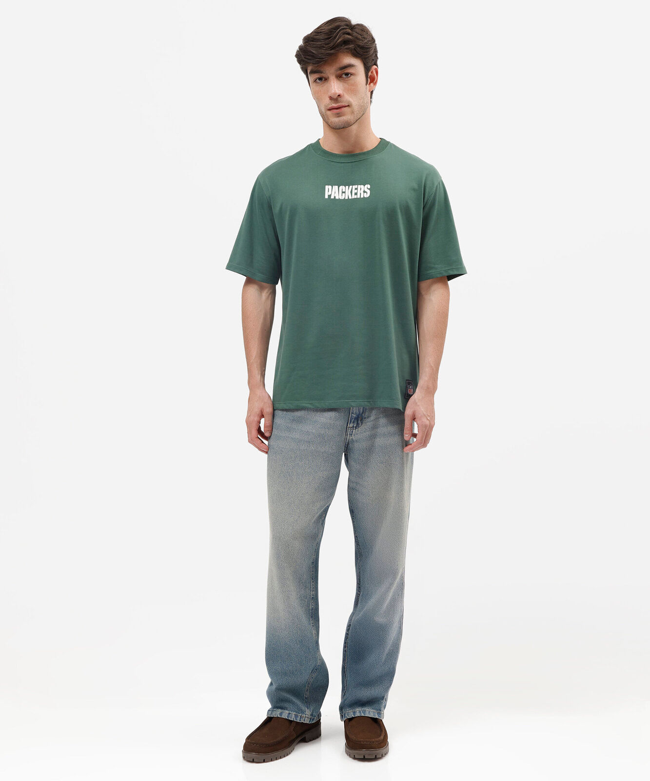 camiseta masculina com algodão manga curta packers nfl verde