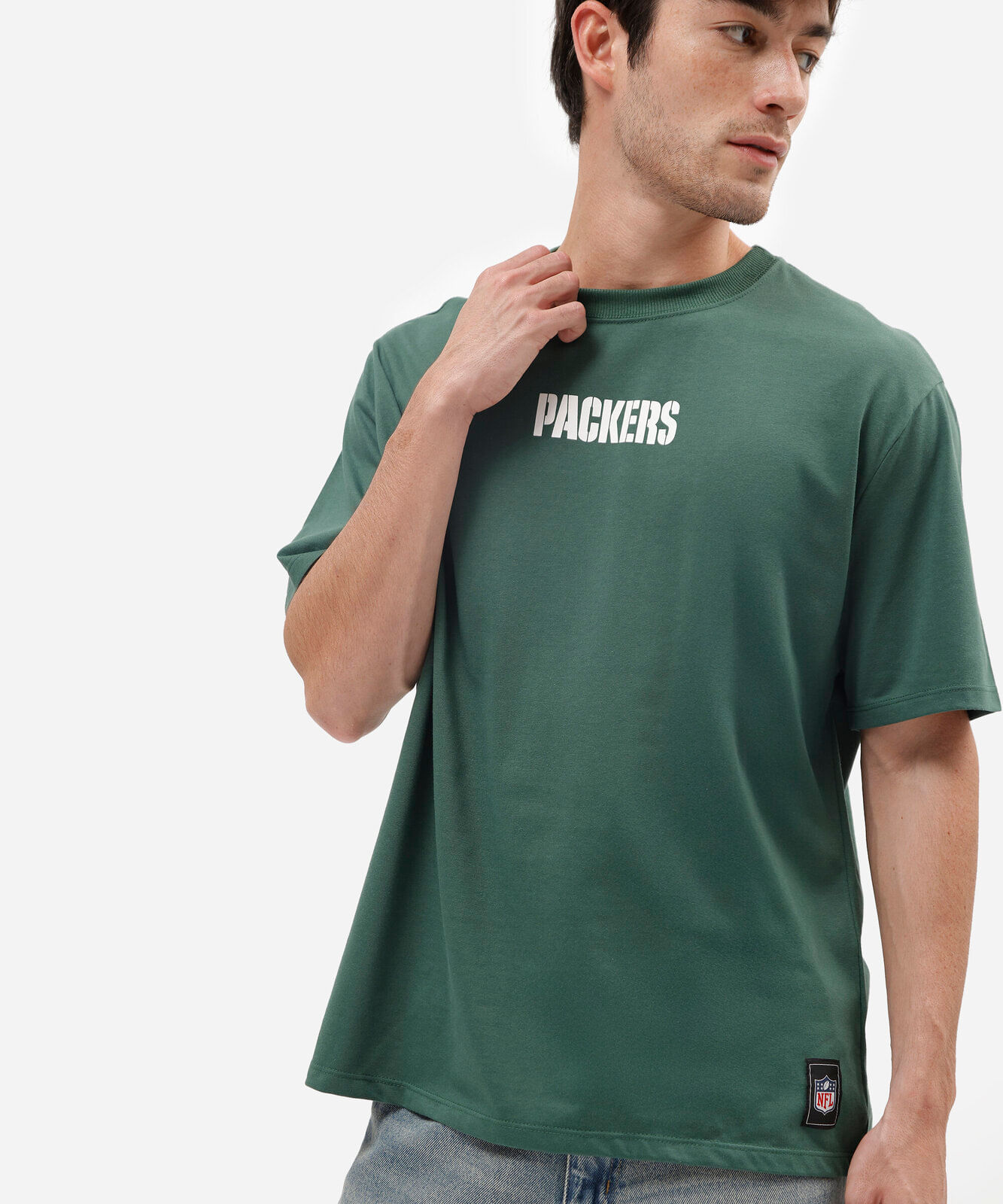 camiseta masculina com algodão manga curta packers nfl verde