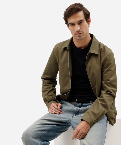 camiseta masculina slim de malha ribana preta