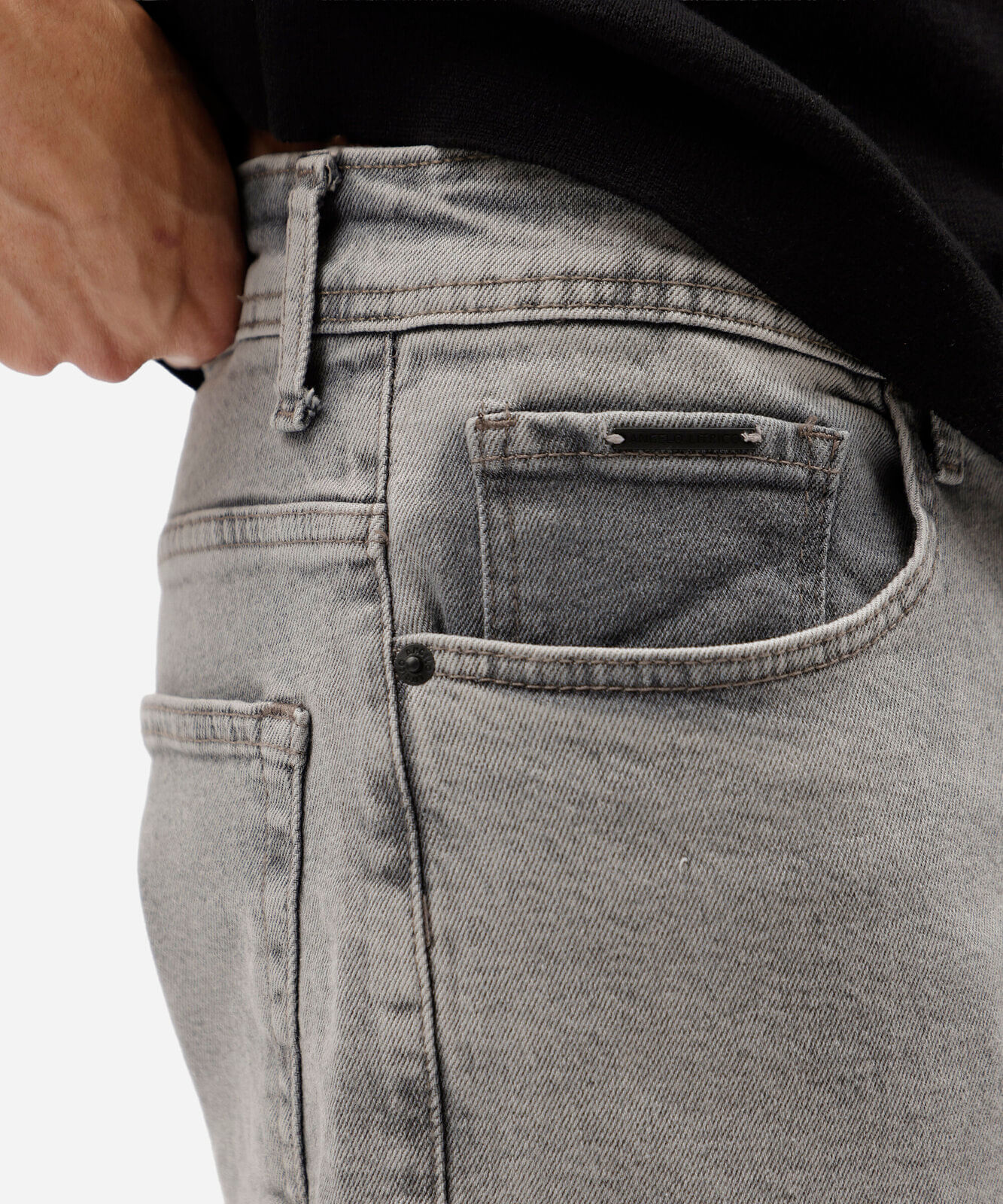 calça slim masculina jeans estonada cinza