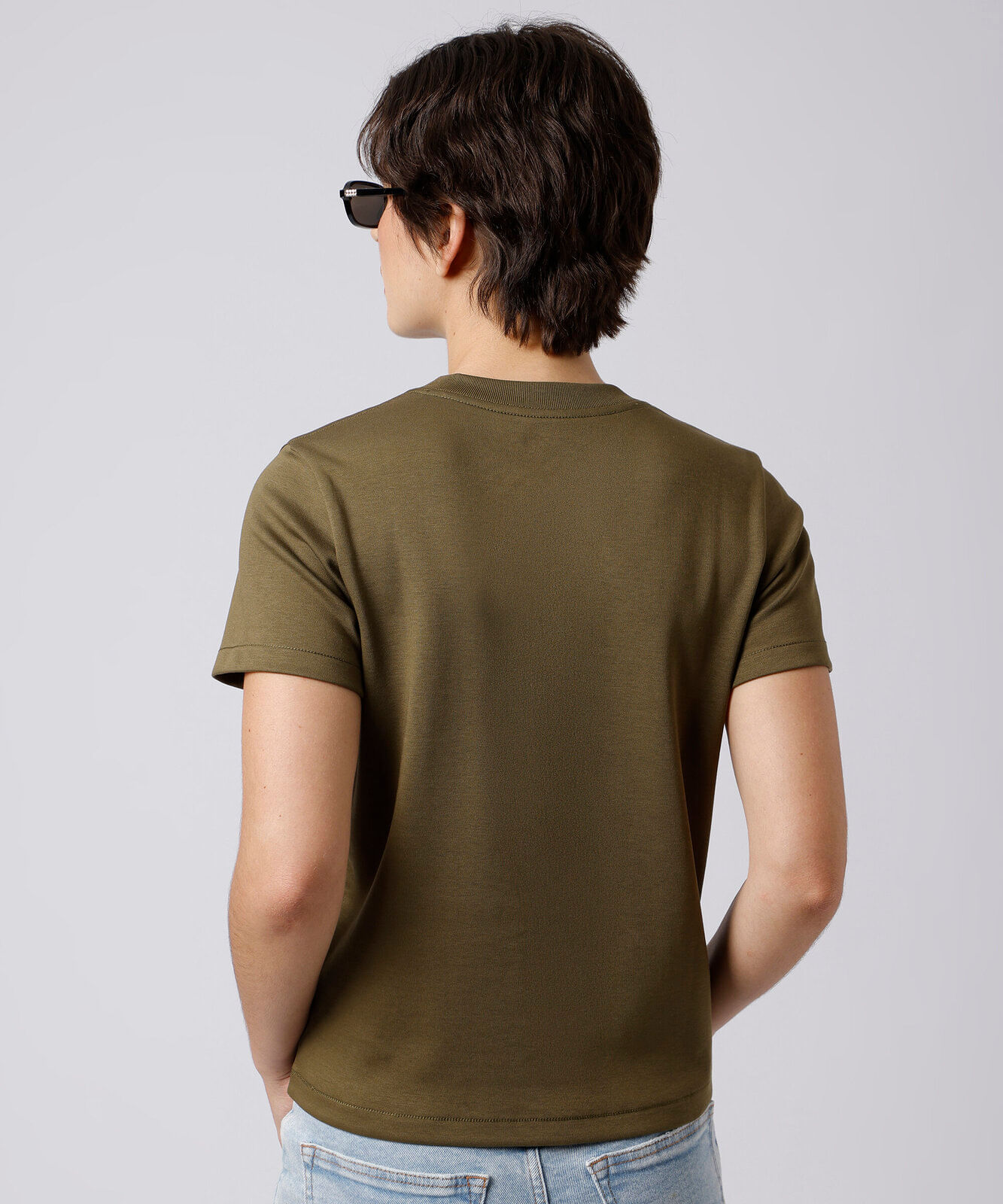 camiseta feminina de algodão slim mindset verde