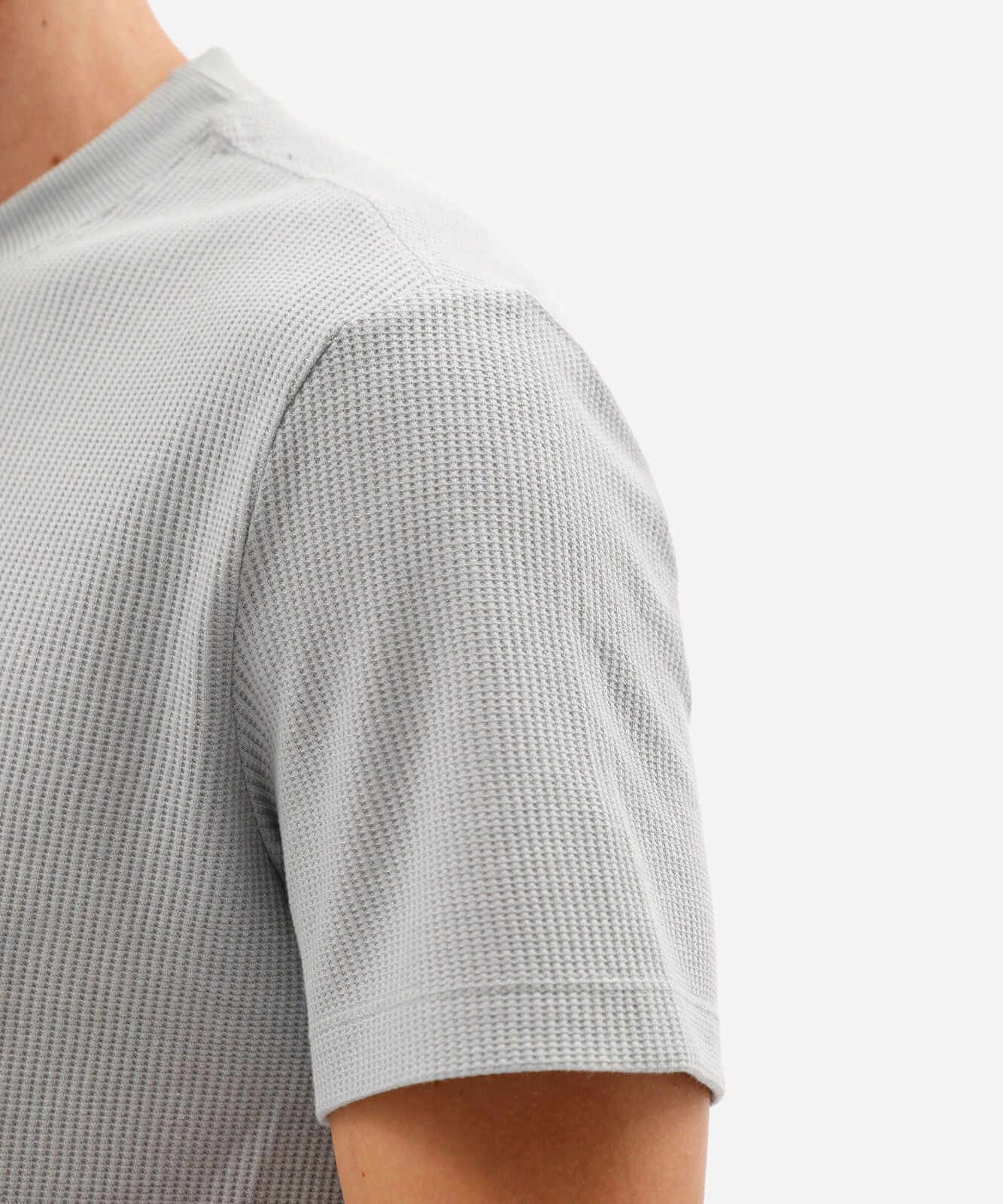 camiseta masculina manga curta texturizada azul