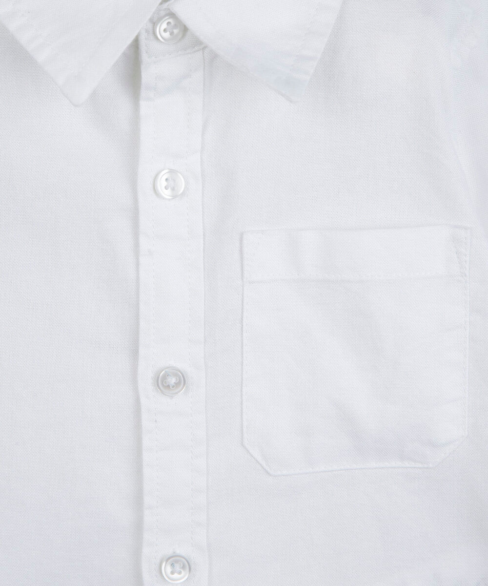 camisa infantil oxford manga longa off white
