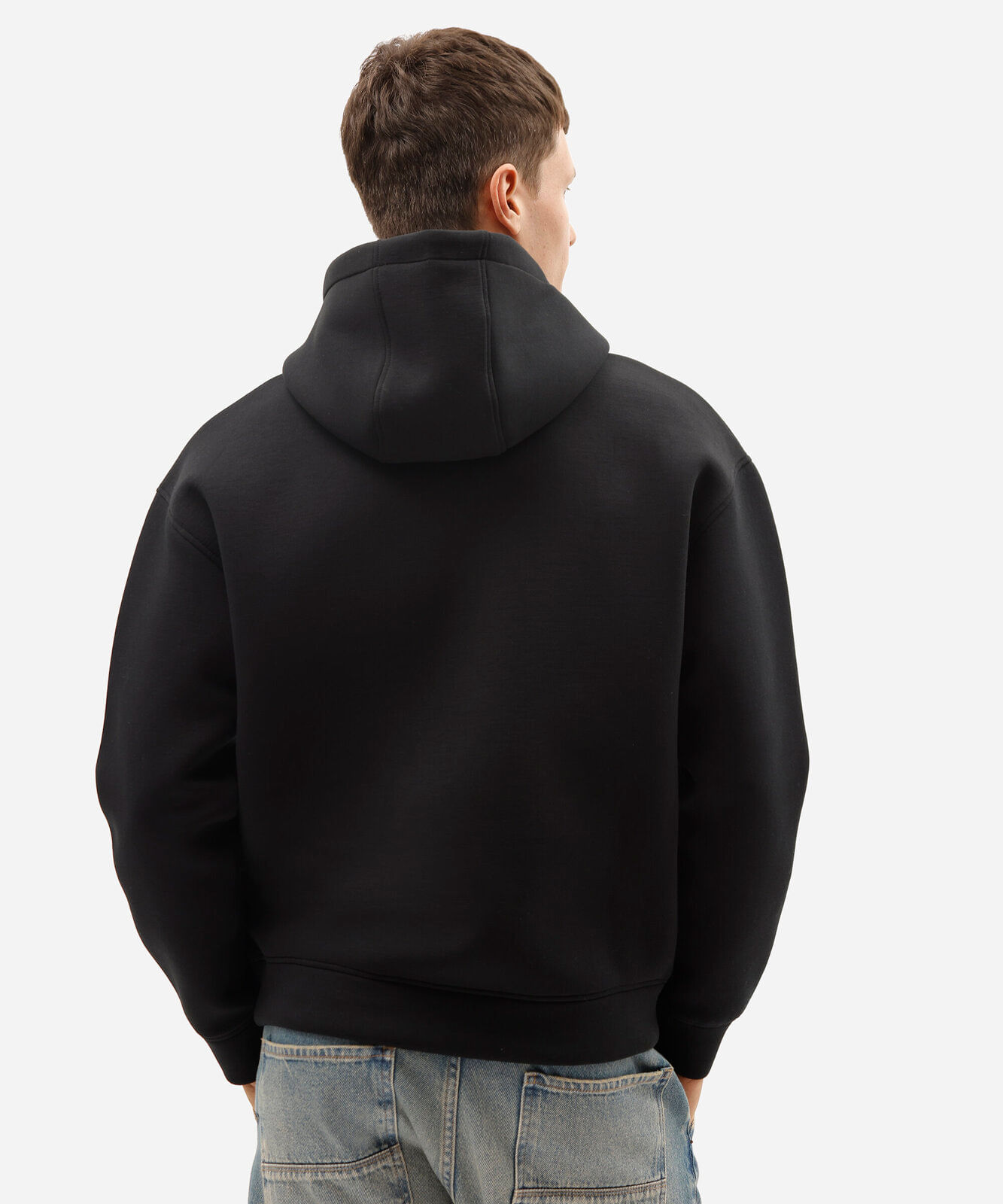 blusão masculino de moletom com capuz preto
