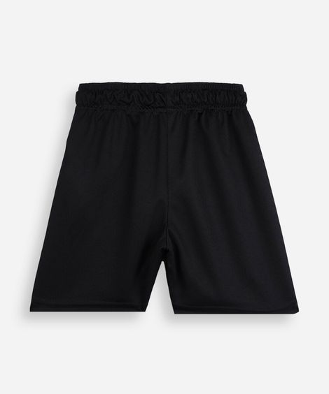 bermuda esportiva infantil de malha creta preta