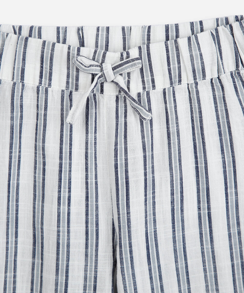 conjunto infantil palomino cropped e calça pantalona listrado de algodão colorido