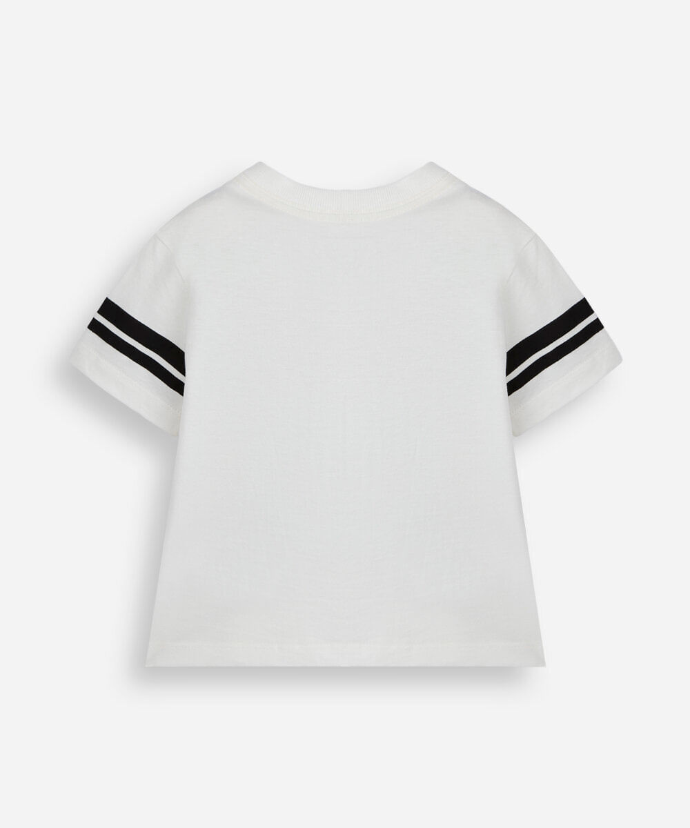 camiseta infantil de algodão gola v toy story off white