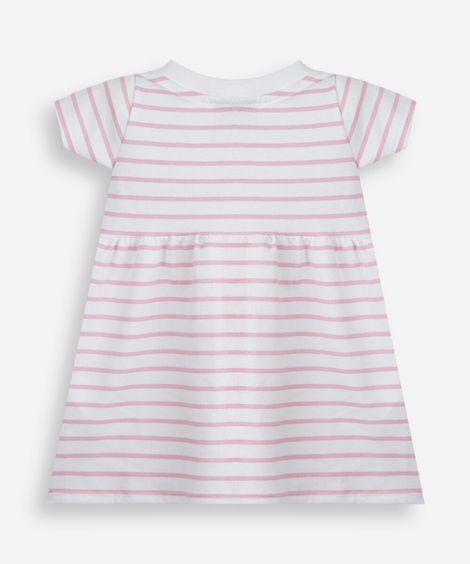 vestido infantil listrado skye patrulha canina off white