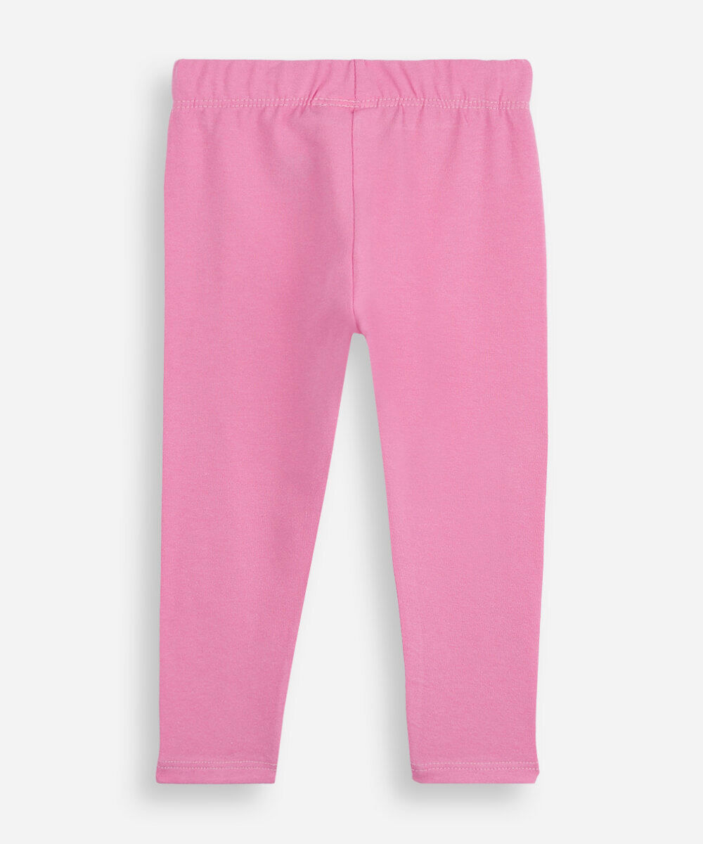 kit de 2 calças legging infantil de algodão colorido