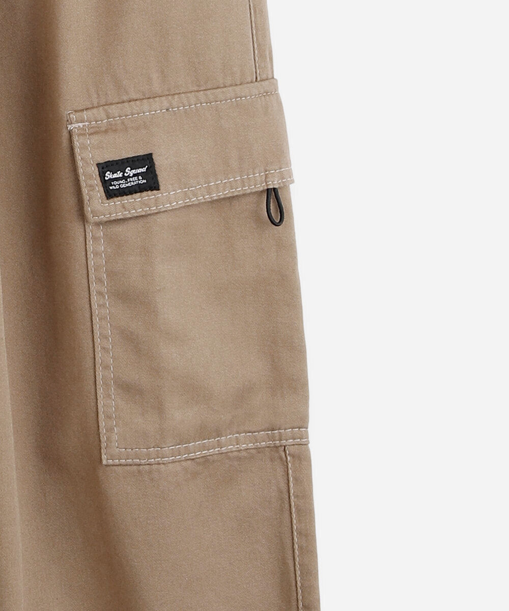 calça jogger de sarja juvenil marrom
