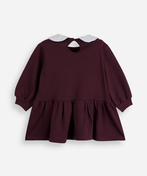 vestido infantil de moletom hello kitty vinho