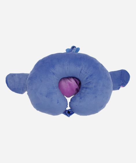 apoio de pescoço stitch com capuz azul