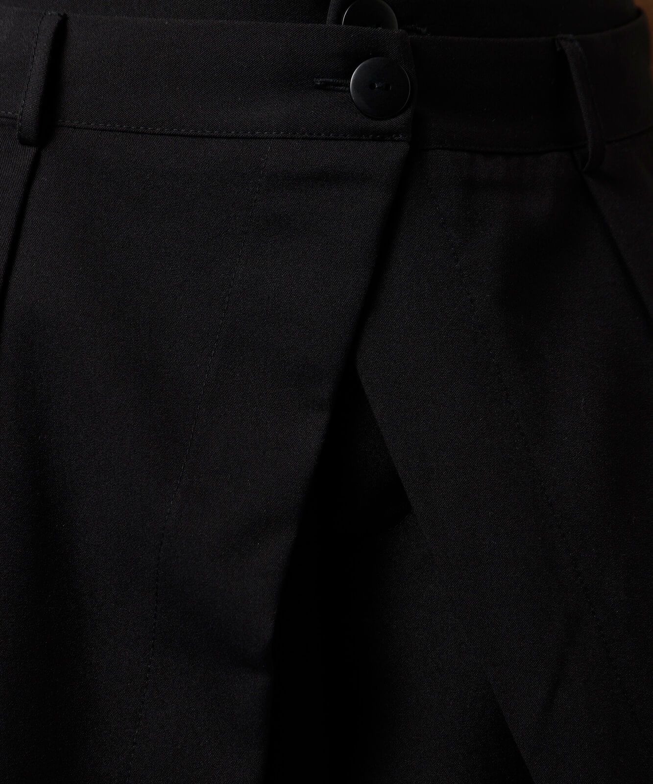 calça de alfaiataria feminina cós duplo com pregas mindset preta