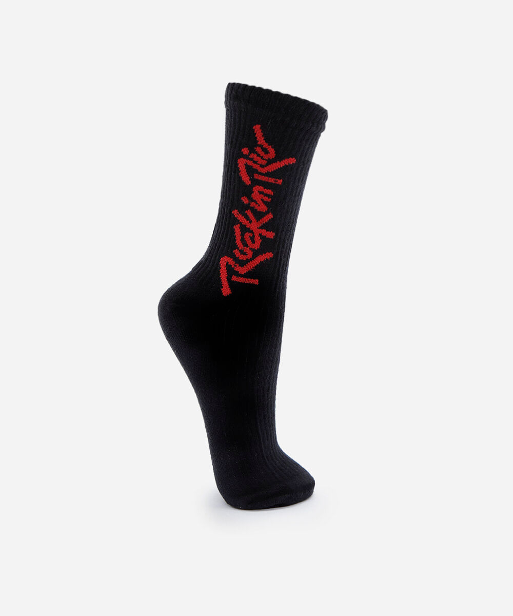 meia masculina cano longo rock in rio preta
