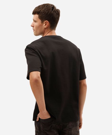 camiseta masculina com algodão manga curta estampada preta