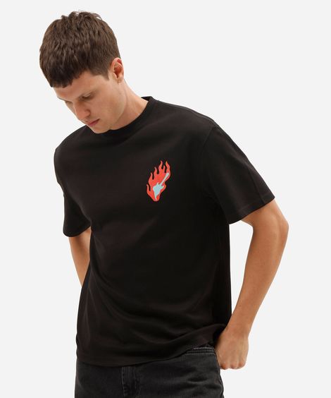 camiseta masculina com algodão manga curta rock in rio preta