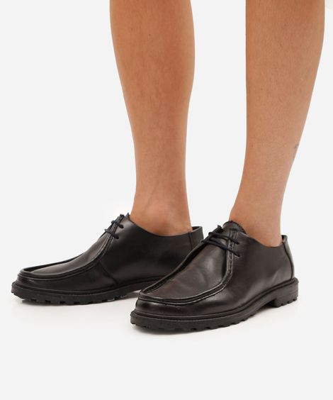 mocassim dockside masculino em pu tratorado preto