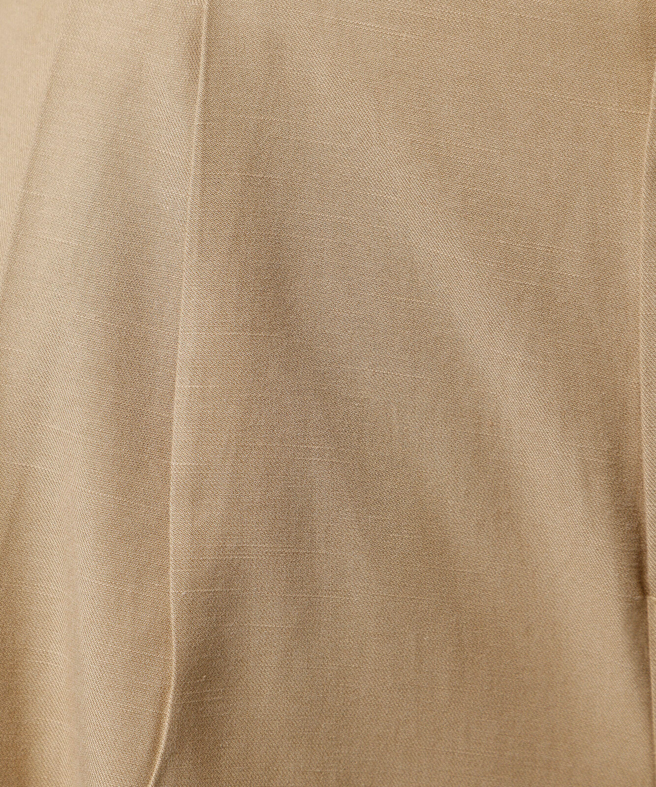calça wide leg de alfaiataria feminina em sarja com pregas mindset bege
