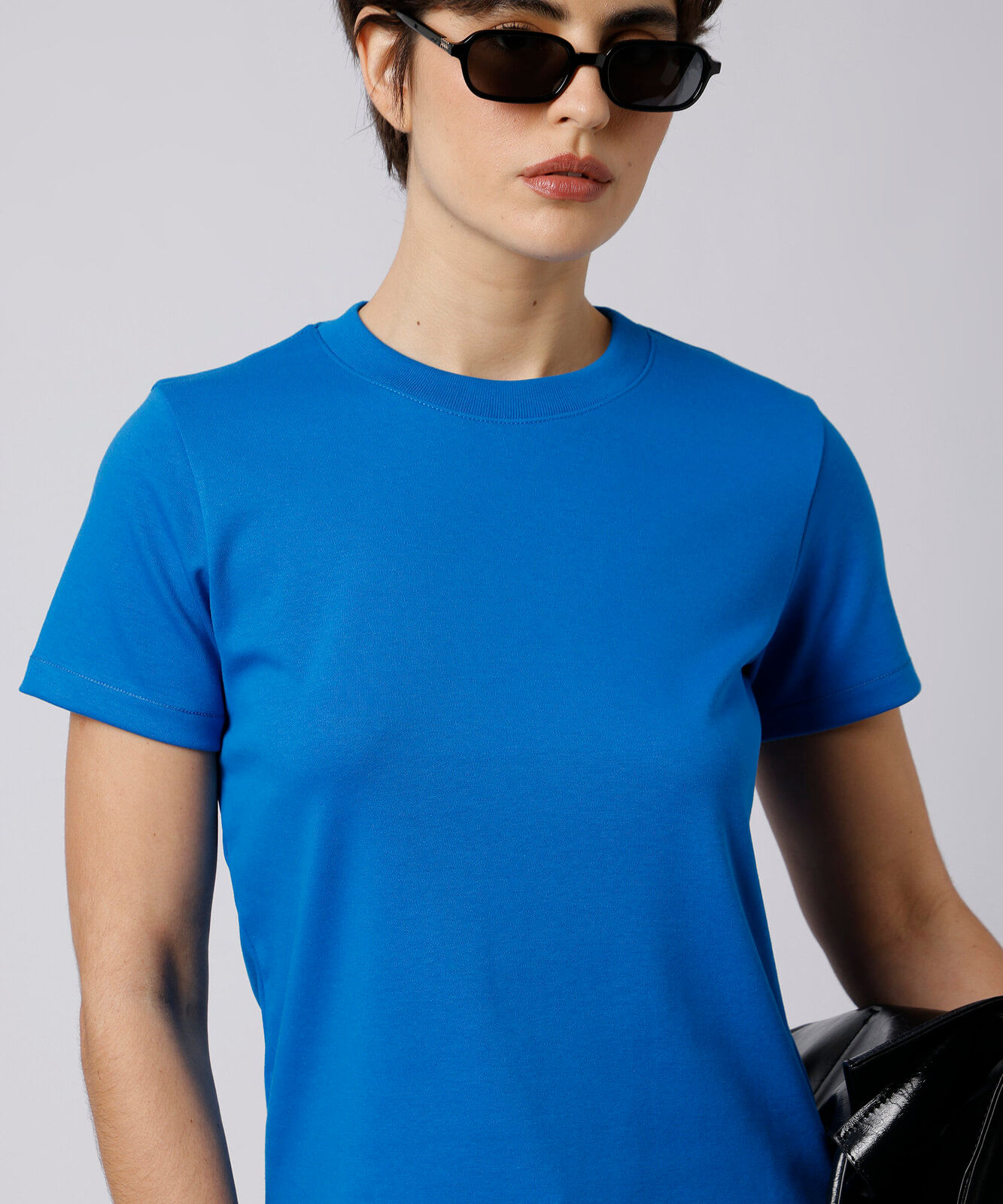 camiseta feminina de algodão slim mindset azul