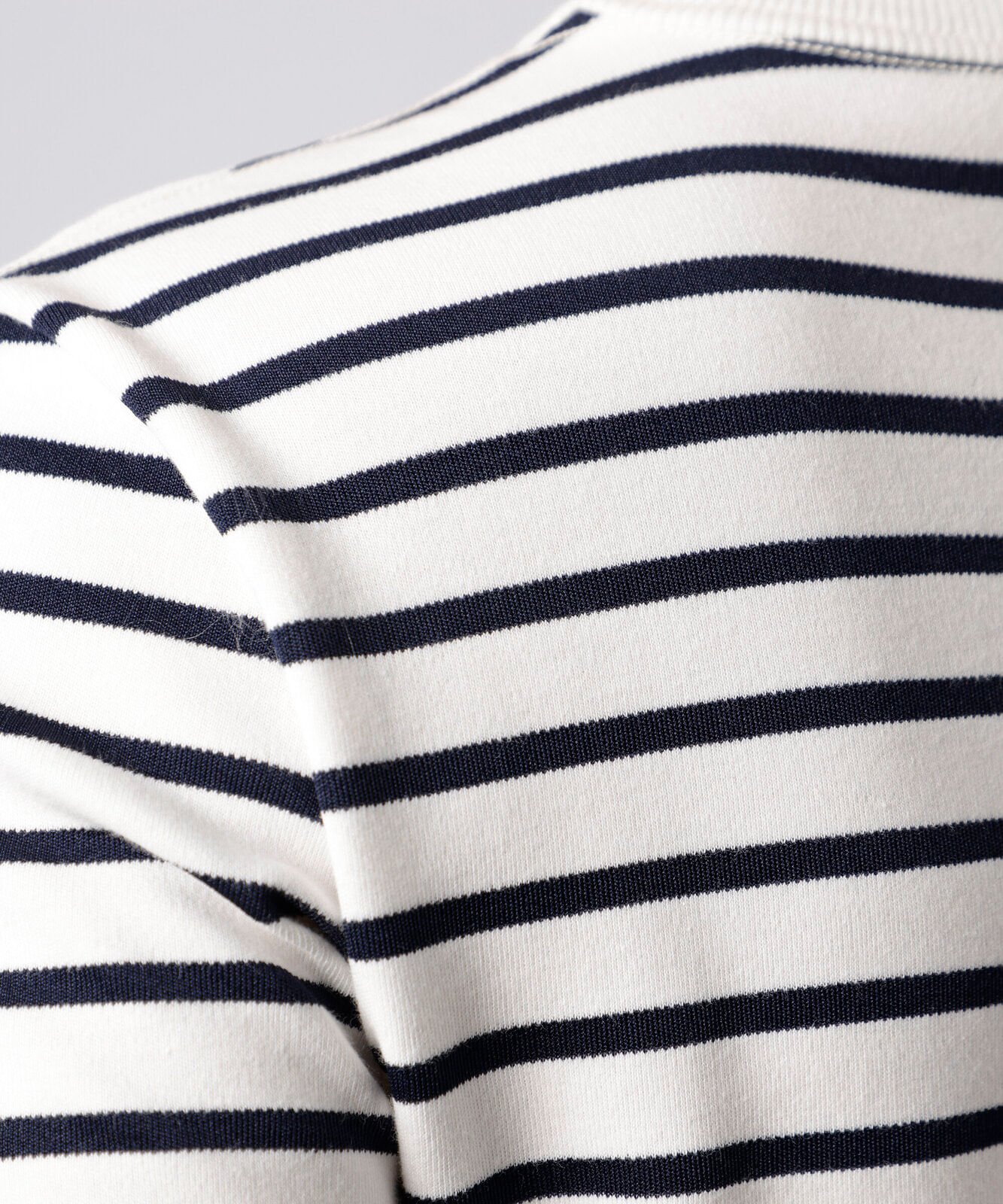 camiseta slim fit feminina com algodão manga curta listrada mindset azul