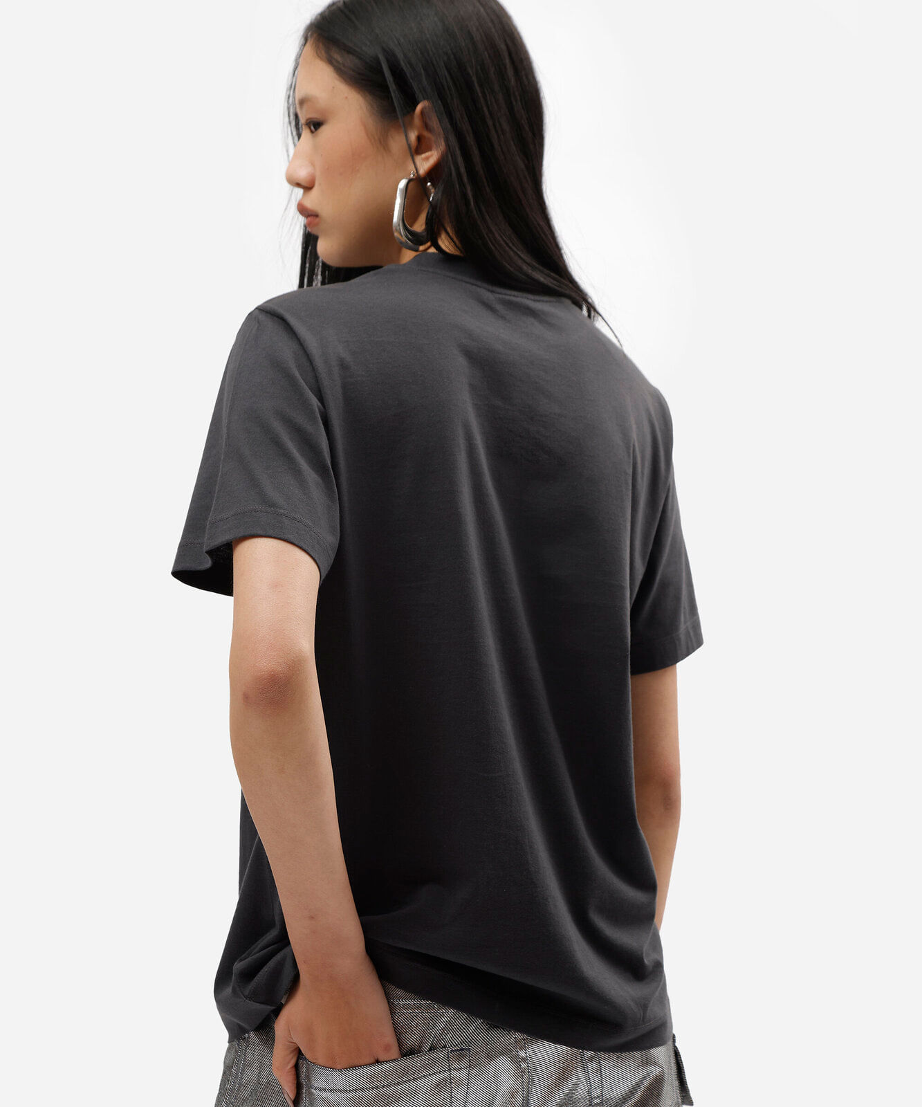 camiseta de algodão metallica cinza