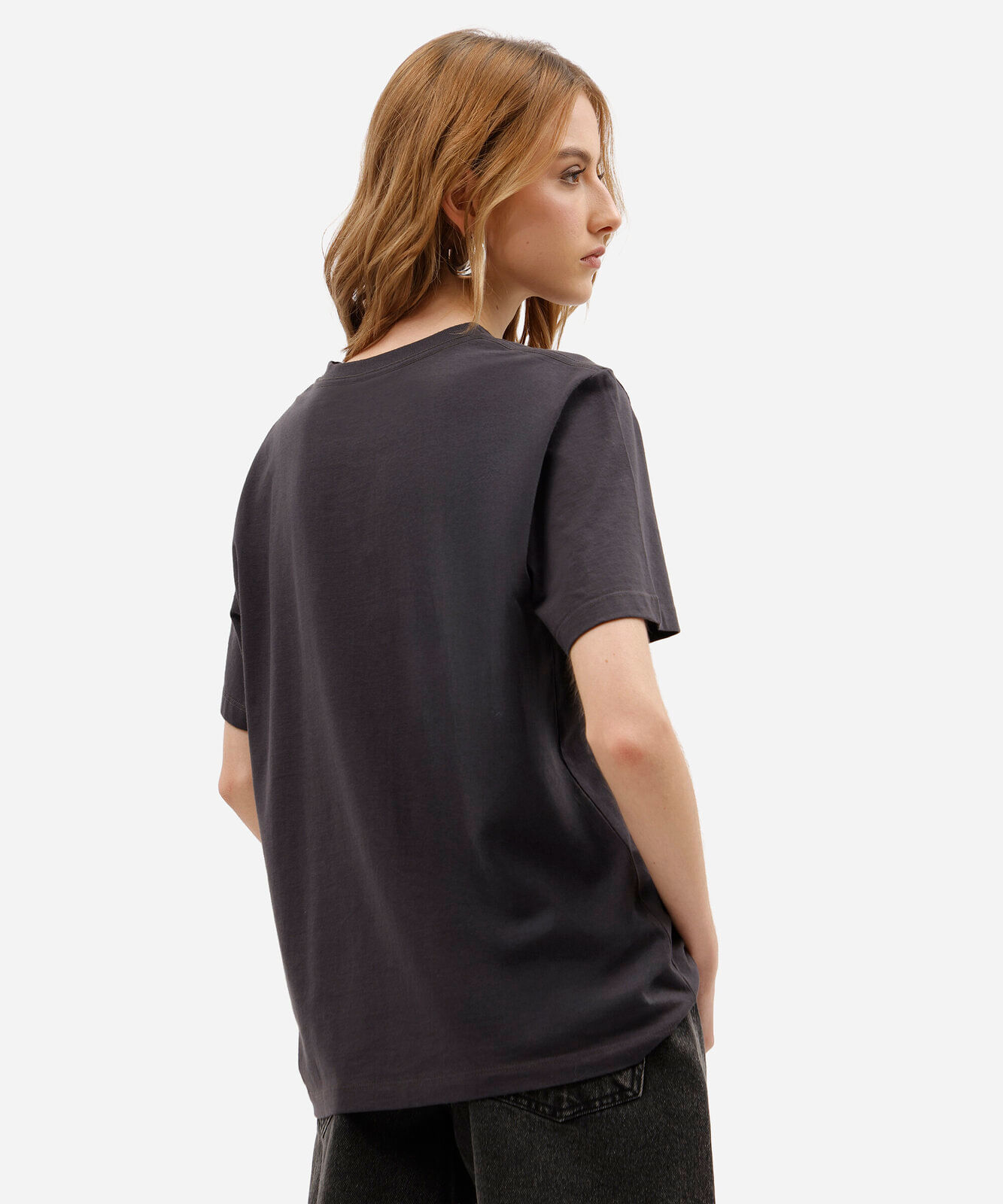 camiseta feminina com algodão manga curta oasis cinza