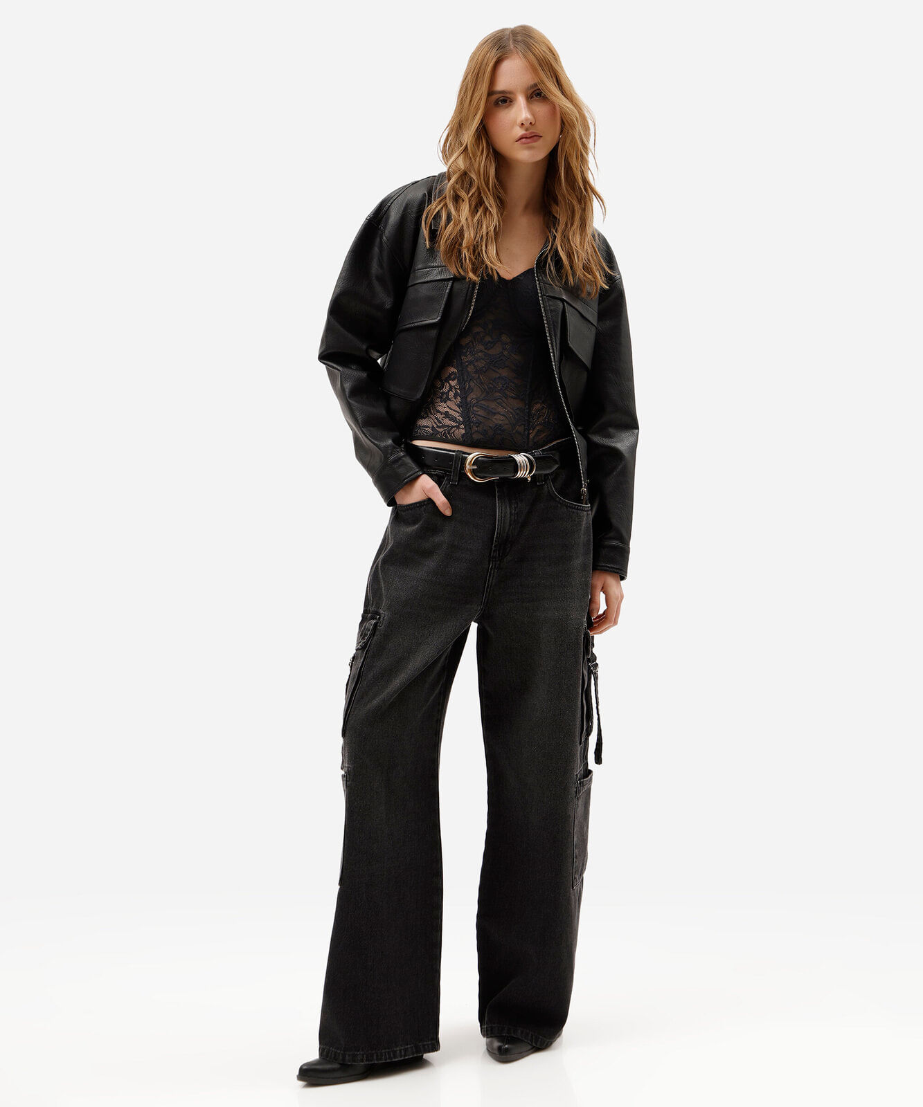 blusa corset feminina de renda com alças removíeis preta