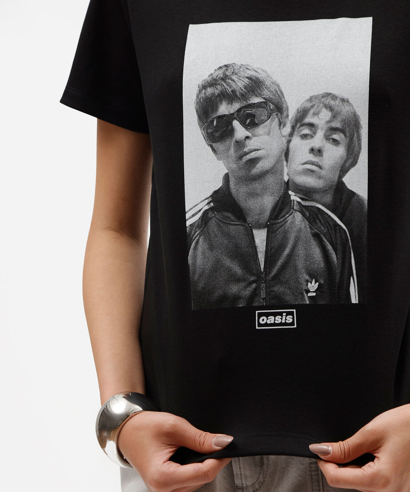 camiseta feminina de algodão manga curta oasis preta