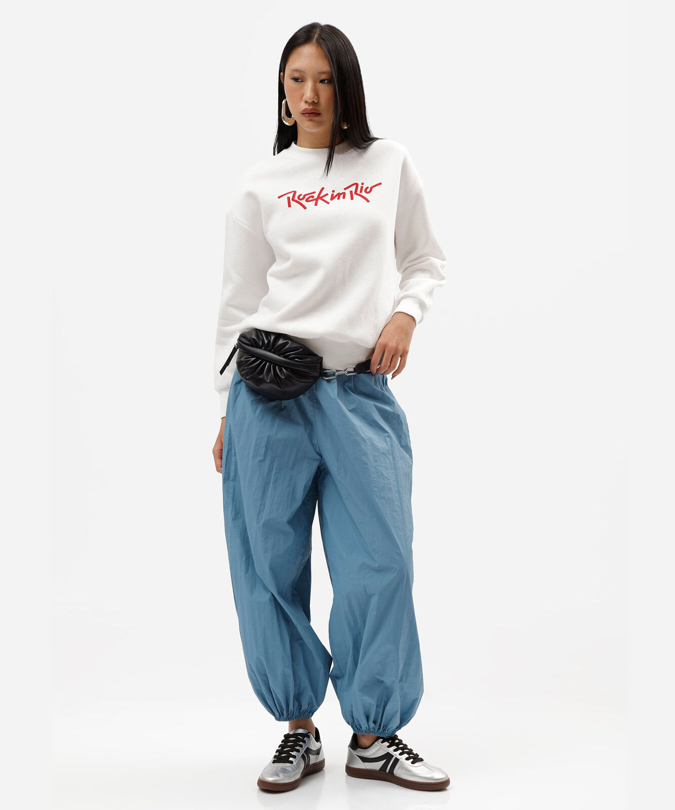 blusão feminino de moletom rock in rio off white