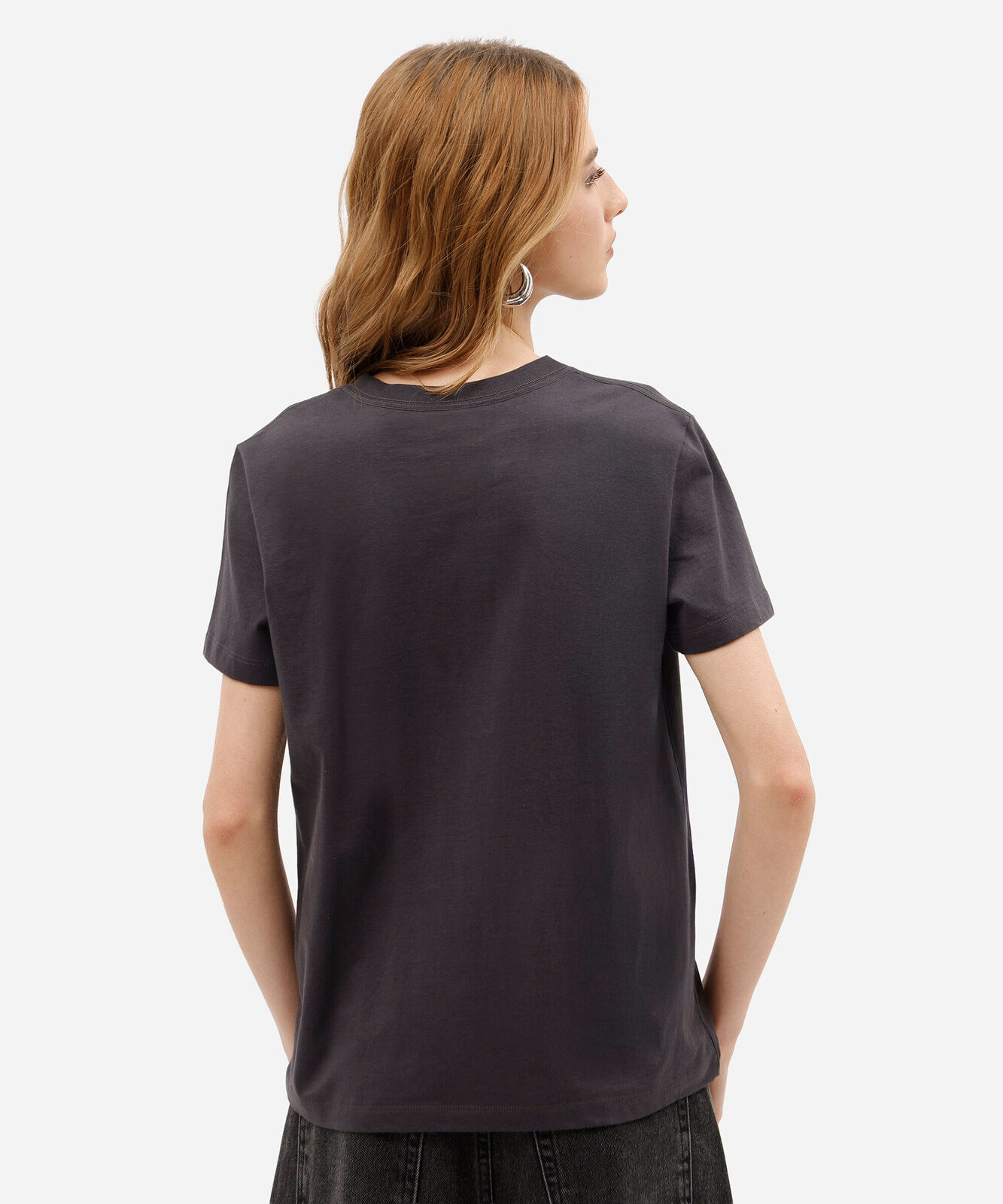 camiseta feminina de algodão peruano manga curta guns n roses cinza