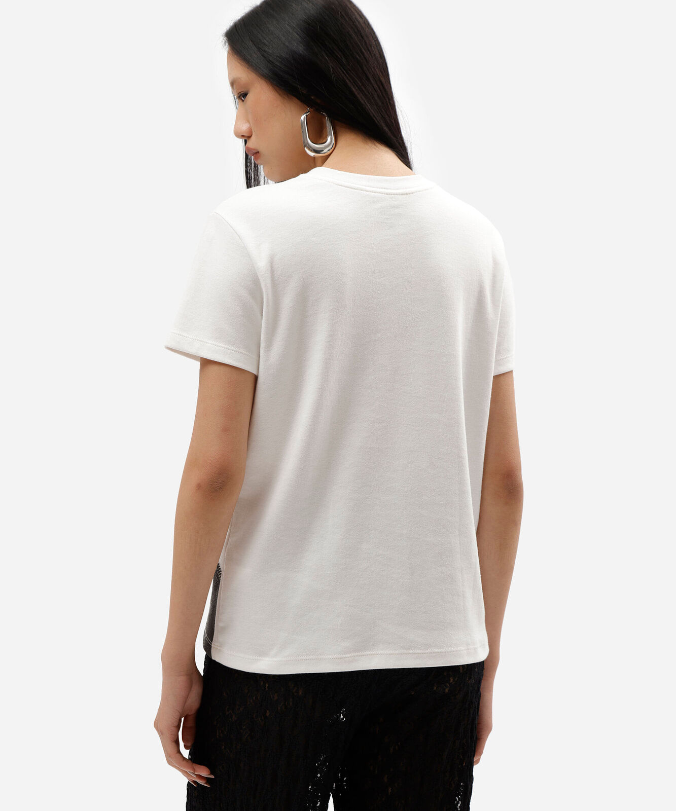 camiseta feminina de algodão manga curta oasis off white