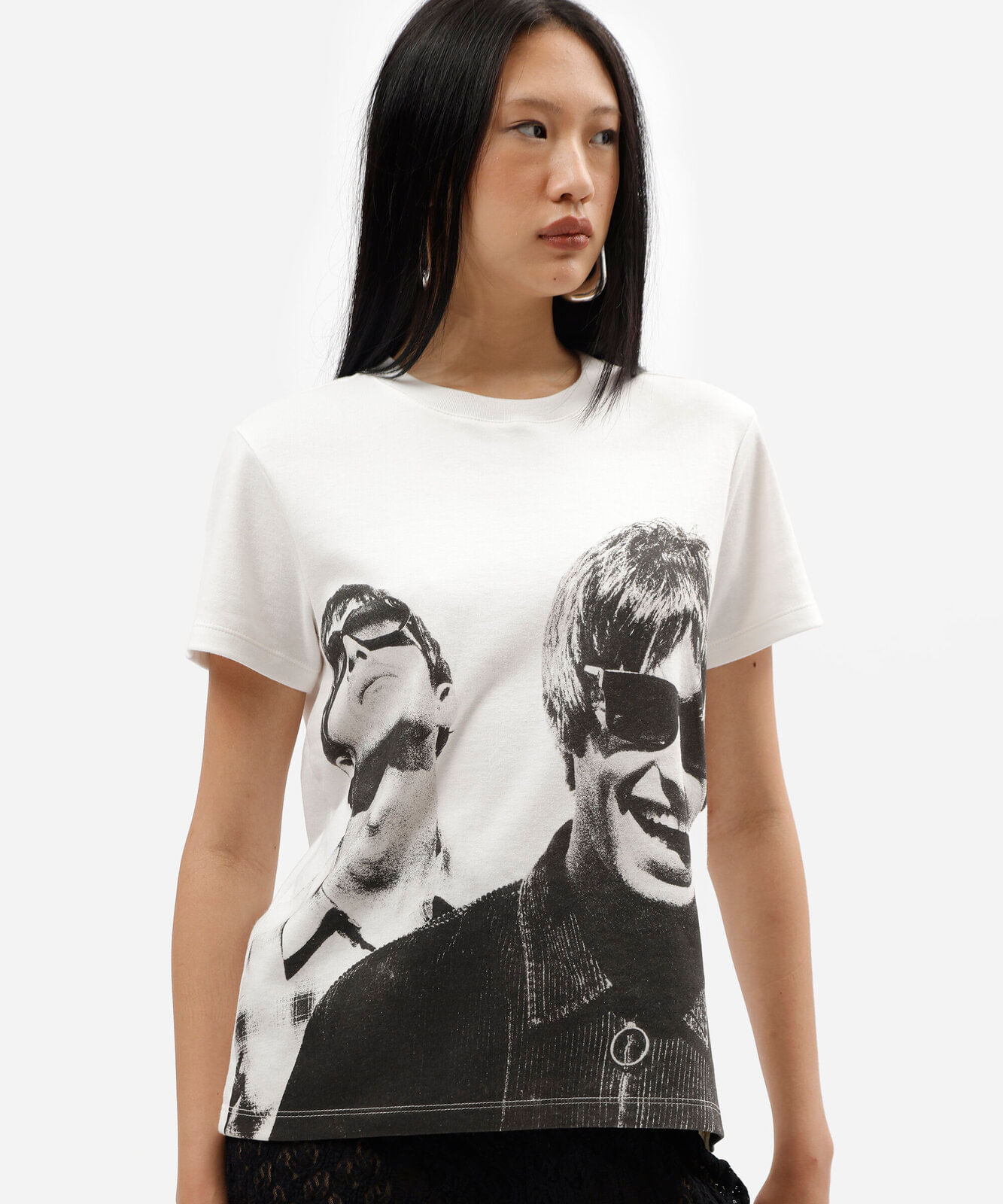 camiseta feminina de algodão manga curta oasis off white